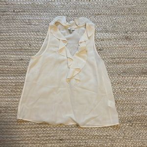 Joie | v neck silk ruffle blouse top